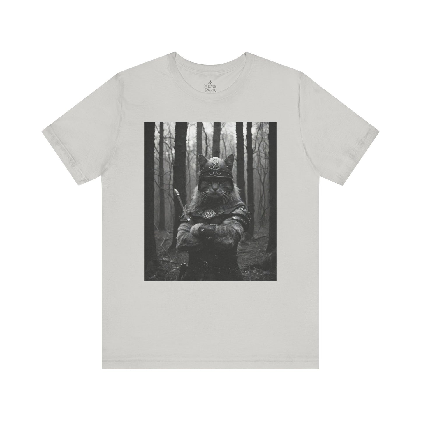 Cat Forest Warrior T-Shirt, Nature Lover Tee, Adventure Shirt, Unisex Graphic Tee, Gift for Outdoor Enthusiasts