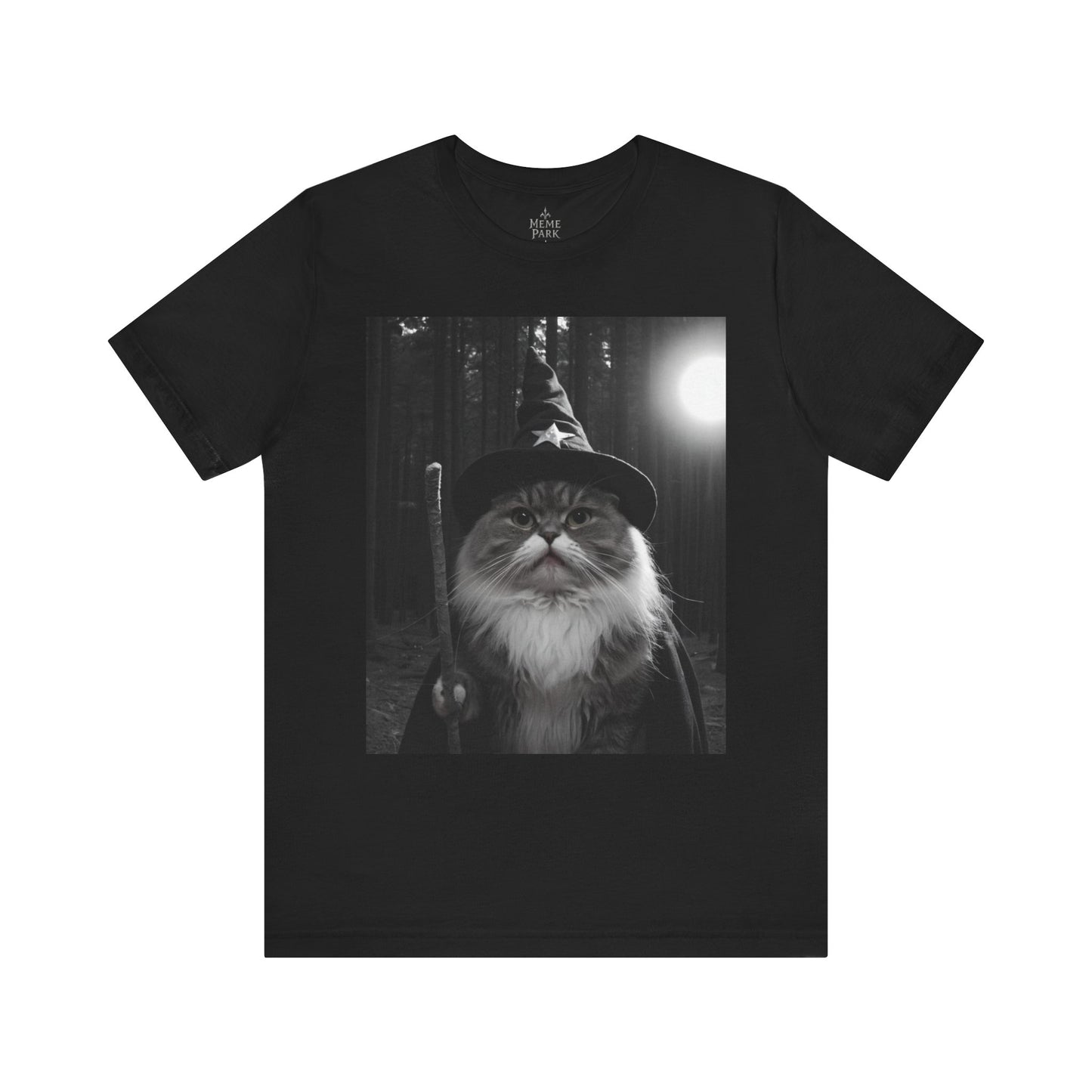 Magical Cat Wizard Tee, Cat Lover Gift, Funny Cat Shirt, Unisex Short Sleeve Tee, Wizard Cat Apparel