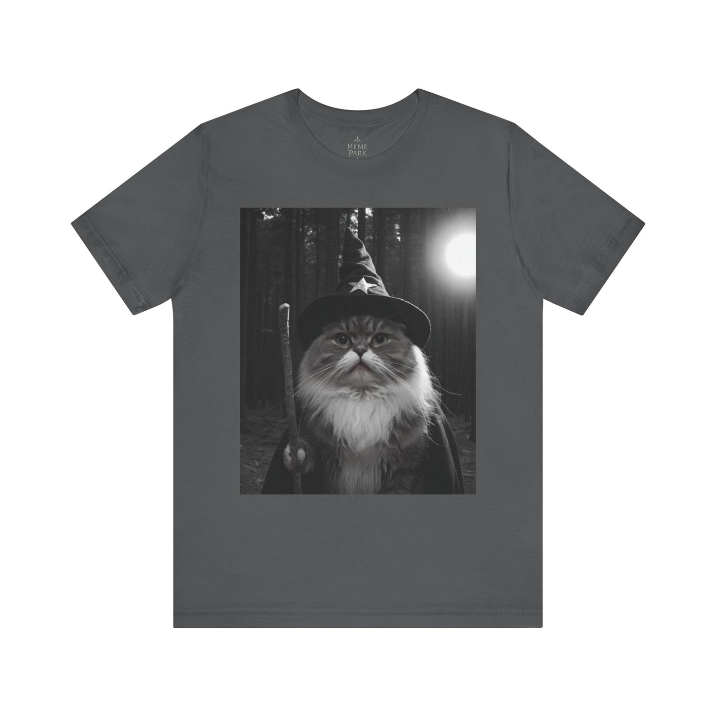 Magical Cat Wizard Tee, Cat Lover Gift, Funny Cat Shirt, Unisex Short Sleeve Tee, Wizard Cat Apparel