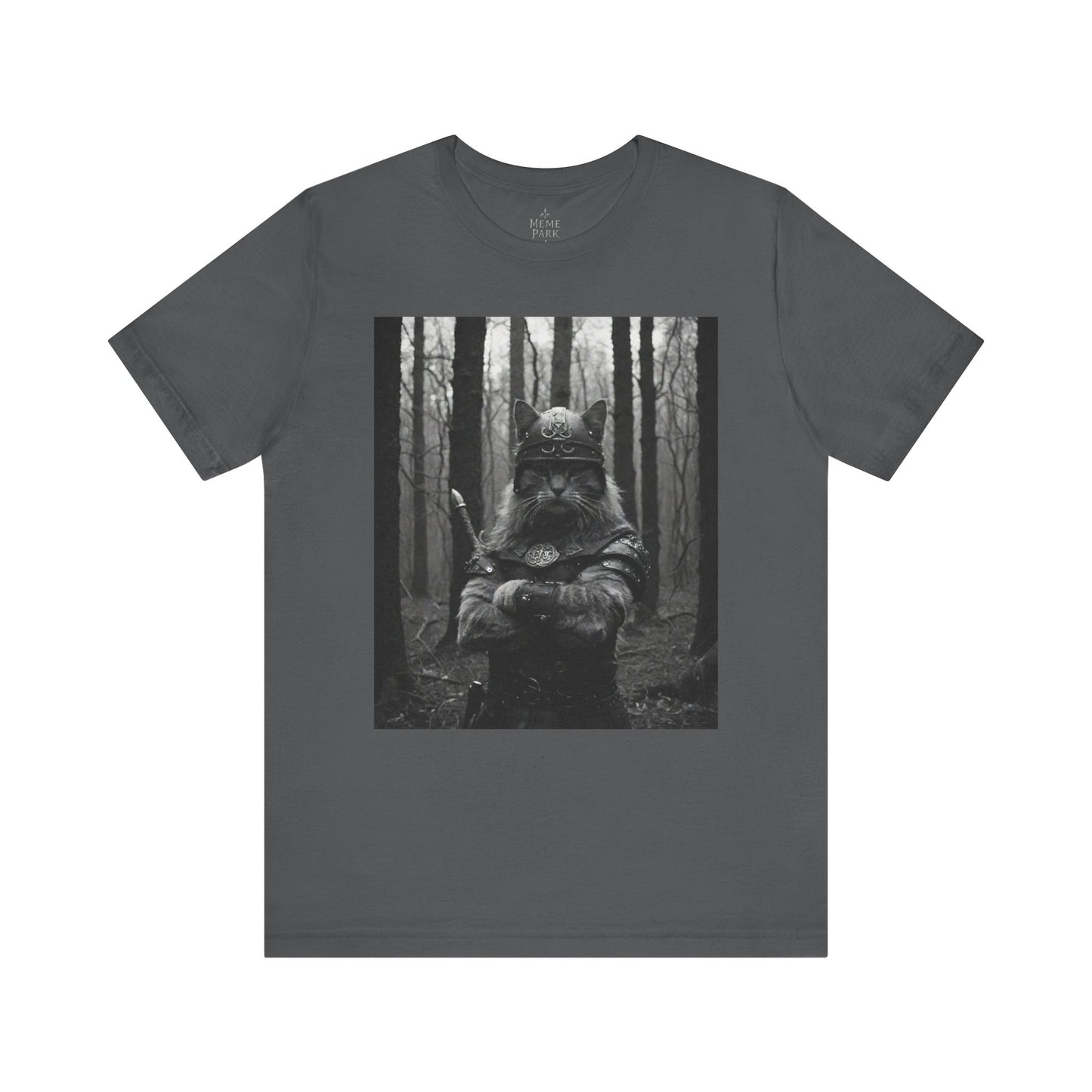 Cat Forest Warrior T-Shirt, Nature Lover Tee, Adventure Shirt, Unisex Graphic Tee, Gift for Outdoor Enthusiasts