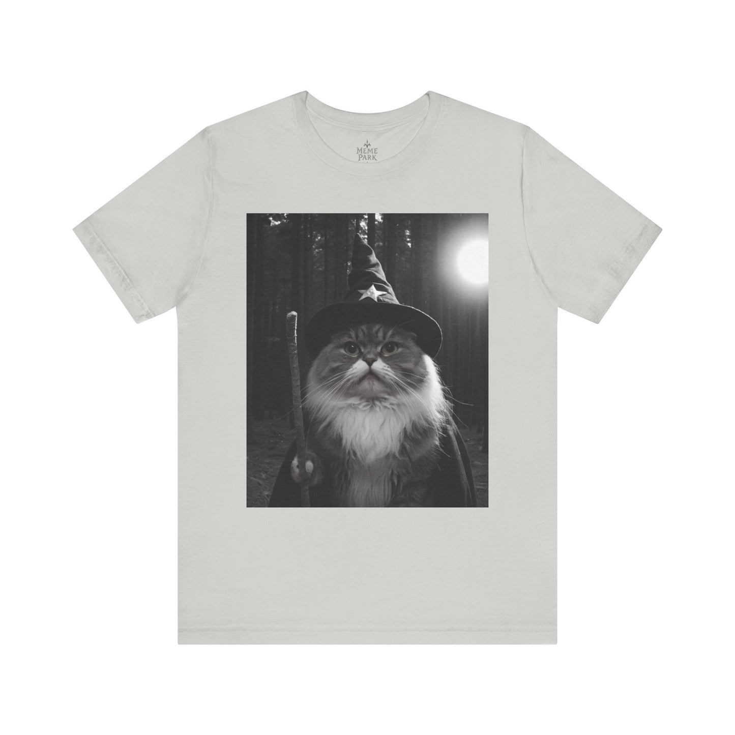 Magical Cat Wizard Tee, Cat Lover Gift, Funny Cat Shirt, Unisex Short Sleeve Tee, Wizard Cat Apparel