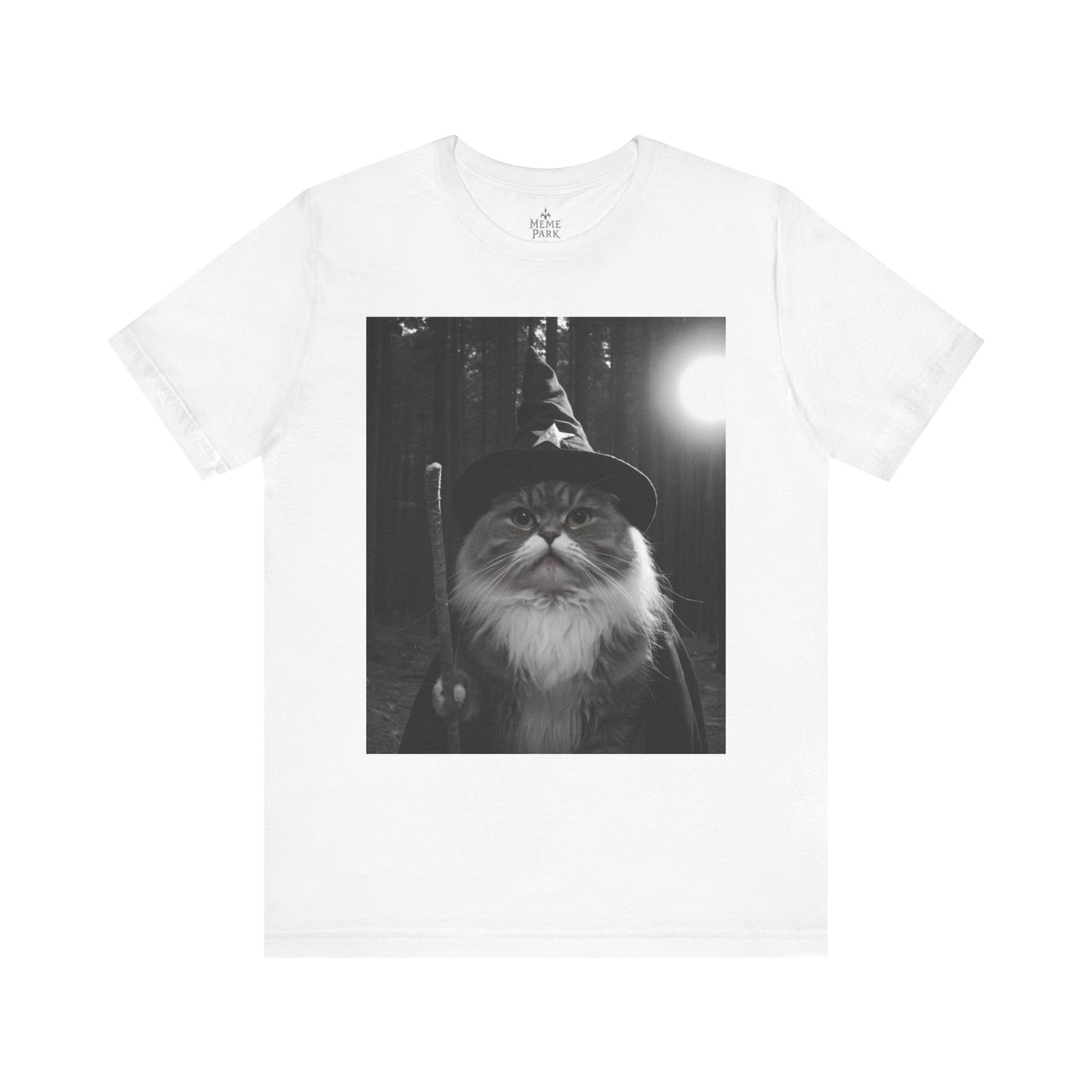 Magical Cat Wizard Tee, Cat Lover Gift, Funny Cat Shirt, Unisex Short Sleeve Tee, Wizard Cat Apparel