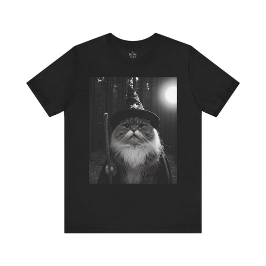 Magical Cat Wizard Tee, Cat Lover Gift, Funny Cat Shirt, Unisex Short Sleeve Tee, Wizard Cat Apparel